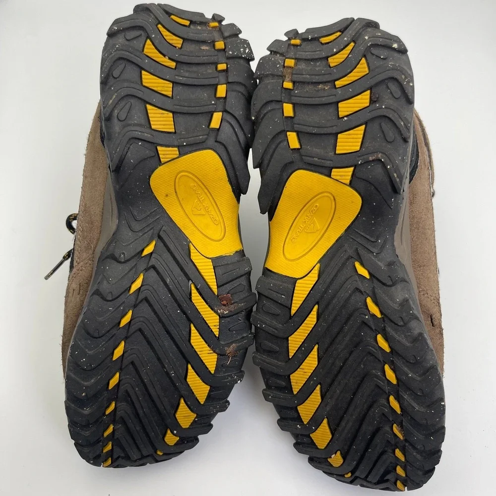 Ozark Trail Shoes Men's Size‎ US 9 Brown Black Gray Leather Lace-Up Hiking Boots